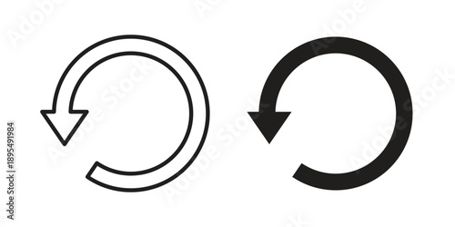 Undo icon for an app or web design interface vector