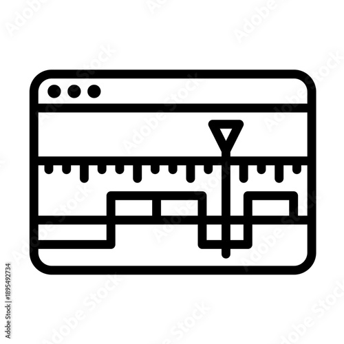 Video Timeline Editor Outline Icon
