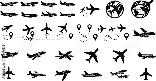 This title includes high-performing keywords like “air travel icons,” “flight path,” “aviation app,” and “transportation design,” which are frequently searched by buyers.
