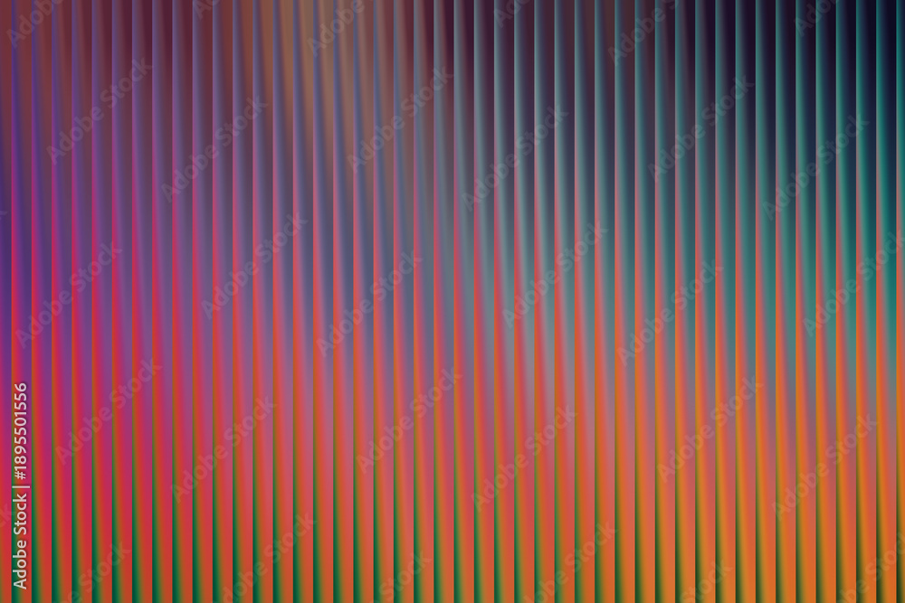 Obraz premium Abstract background with vertical corrugated lines and vibrant gradient colors modern texture dynamic visual effect