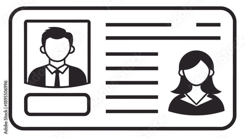 Male and Female ID Cards Side by Side