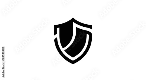 Modern Shield Icon Symbol Security Protection Concept.