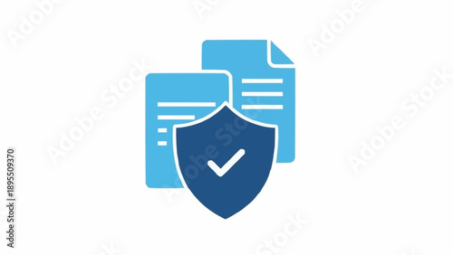 Blue Shield with Checkmark and Documents.
