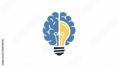 Canvastavla Brain and Light Bulb Creative Concept.
