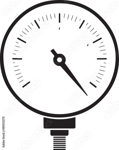 pressure gauge vector illustration manometer dial and needle