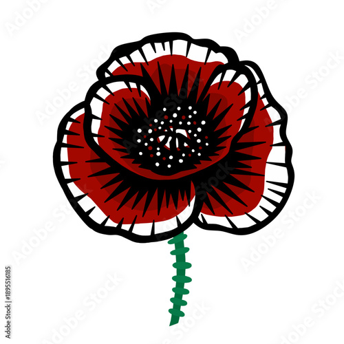 Amapola macro ilustración.