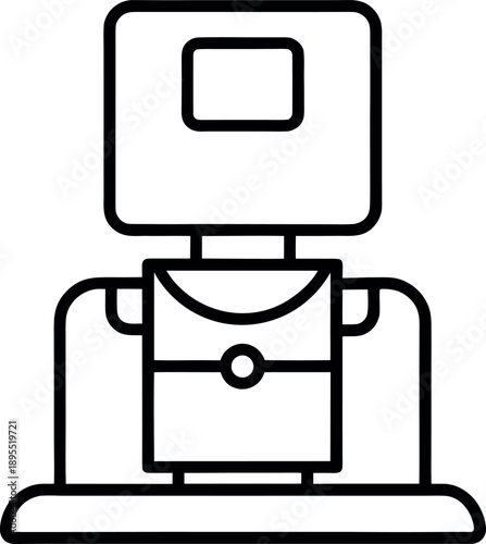 Medical X Ray Imaging Machine Line Art Icon
