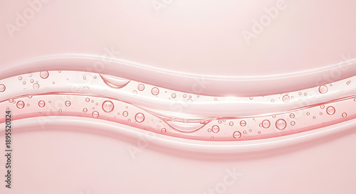 Soft pink wavy lines with subtle texture and gradient effect