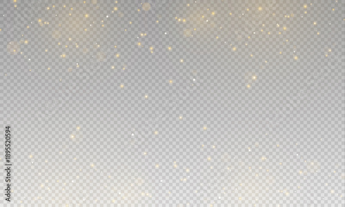 Floating gold dust creates a radiant glow on a black background. The shimmering particles feel airy and weightless. A magical visual perfect for elegant designs.