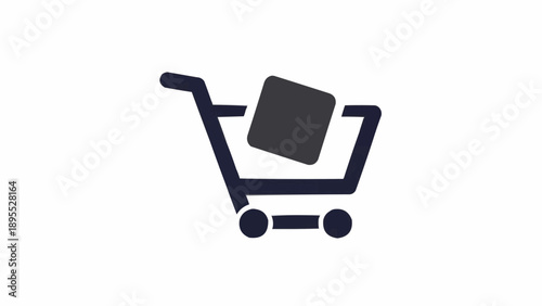 Shopping cart with product inside.