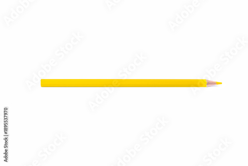 Single light blue wooden pencil with sharpened tip placed horizontally, isolated on white background. Minimal composition with copy space for creativity, design, and education concepts.