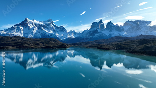 Bild auf Leinwand National Park In Torres Del Paine Punta Arenas Chile