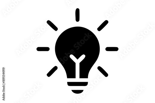 Light bulb icon symbolizing ideas creativity innov 