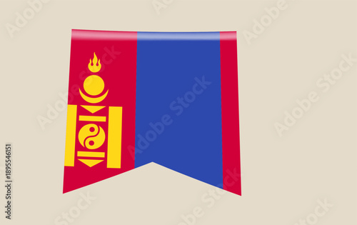 Free Download Glossy Vector Mongolian National Flag Banner Showcasing Vibrant Soyombo Symbol with Patriotic Spirit and Identity. - GFXLoad