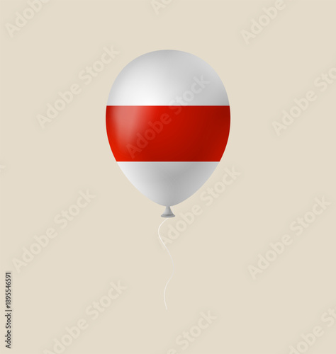Historical Belarusian White-Red-White Flag Balloon Floating Symbolizing Hope, Freedom, and National Identity in Clean Vector Illustration. Free Download Historical Belarusian White-Red-White Flag Balloon Floating Symbolizing Hope, Freedom, and National Identity in Clean Vector Illustration. - GFXLoad