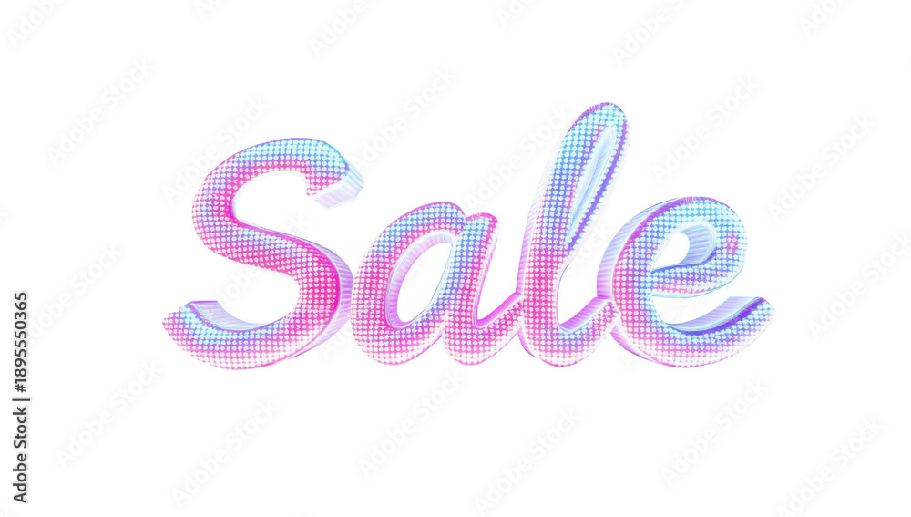 Fototapeta premium Holographic 'Sale' Text