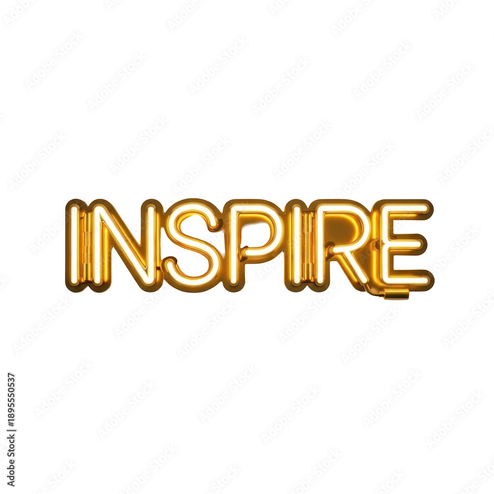Fototapeta premium Inspire Neon Sign