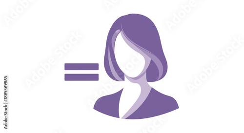 Illustration of a woman with an equality symbol.