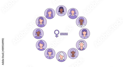 Diverse Women United Symbolizing Equality and Empowerment.