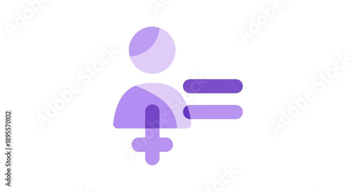 Gender Equality Symbol Icon Representing Womens Rights.