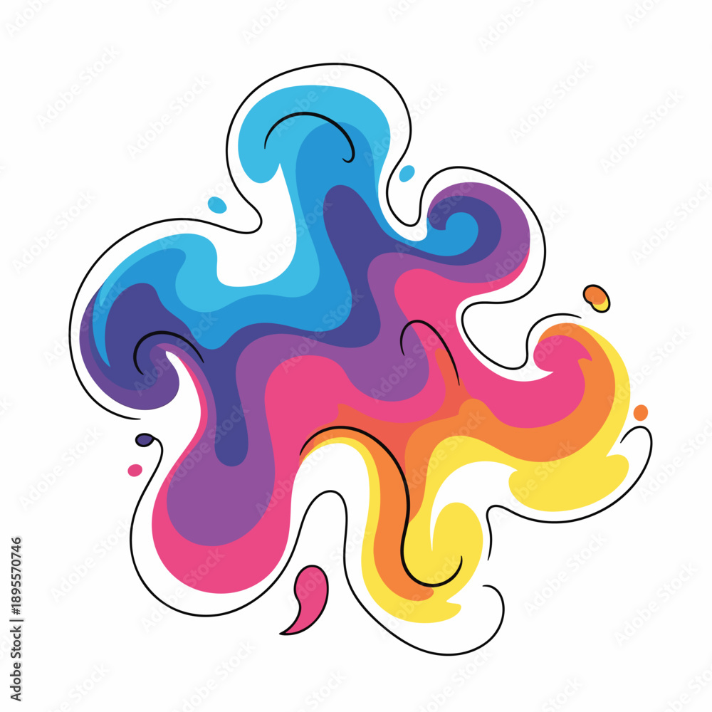 Obraz premium Vibrant Abstract Shape