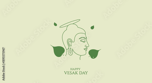 side view of buddha head one line art