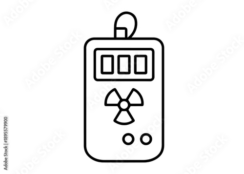 Dosimeter line icon vector on a white background
Vector line icon