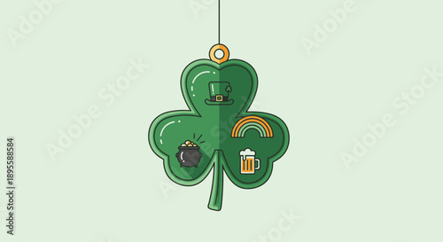 Celtic Shamrock Ornament with Lucky Charms.