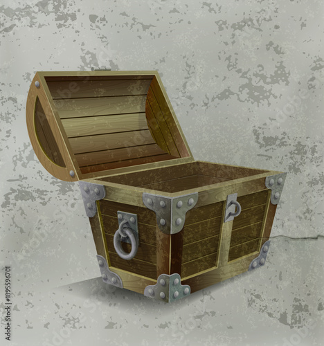 Open Treasure Chest Illustration