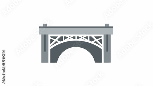 Simple Gray Archway Graphic Design Element.
