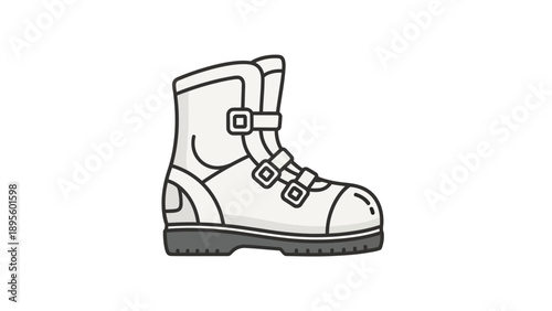 Durable Hiking Boot Icon for Outdoor Adventures, Trekking, and Workwear Designs