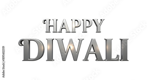 Happy diwali isolated on transparent background
