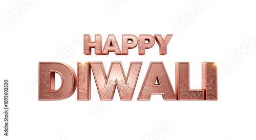 Happy diwali isolated on transparent background