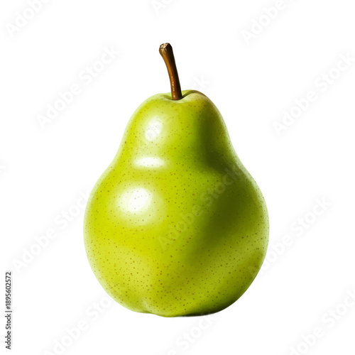 Single Green Pear Realistic...