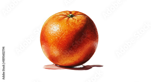 Single Realistic Orange wit...