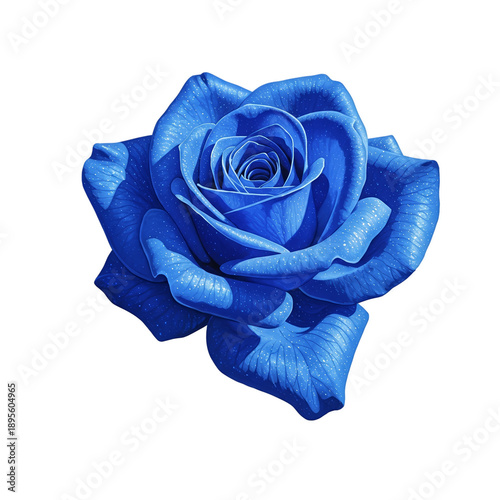 Sparkling Blue Rose Isolate...