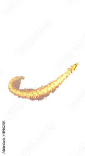 Sparkling Golden Trail Abst...