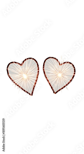 Sparkling Heart Shapes Glow...