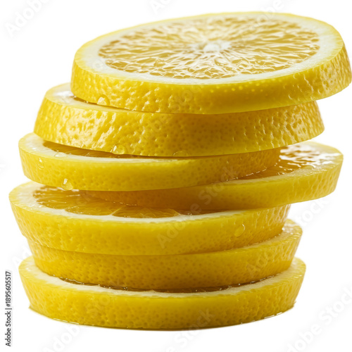 Stack of Fresh Yellow Lemon...