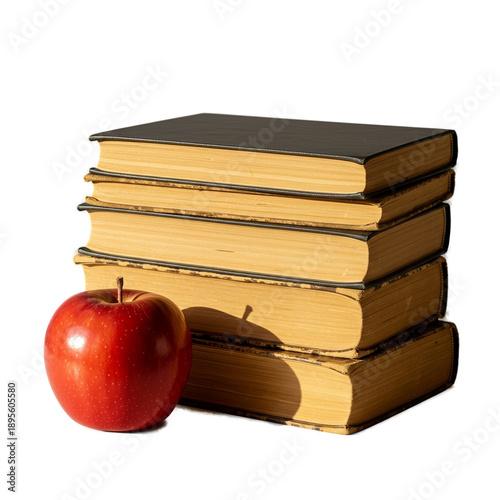 Stack Of Old Books With A R...