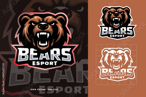 Bears Esport Logo Mascot Vector