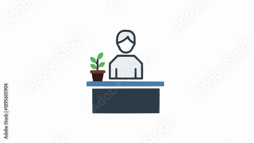 Person sitting at a desk.