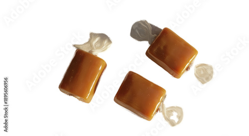 Three Caramel Candies With ...
