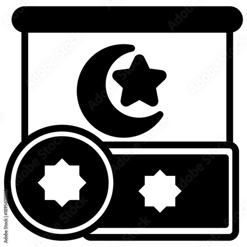 Donation Glyph Icon Mini Illustration, Use For Modern Concept, Print, Ui, Ux Kit, Web And App Development. Vector Related To Ramadan, Eid Al-Fitr, Eid Al-Adha And More