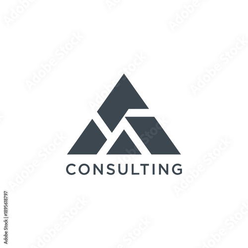 Modern Abstract Triangle Logo for Consulting Business.