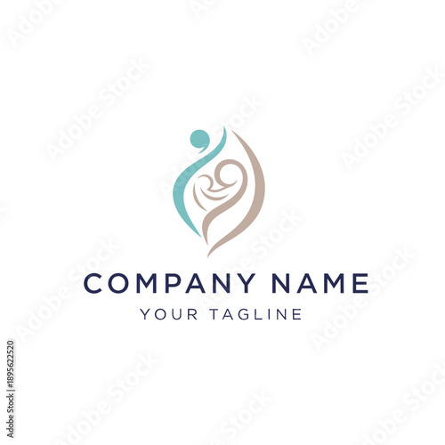 Free Download Abstract logo design representing family care and community support. - GFXLoad
