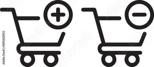 unique add to cart icon silhouette