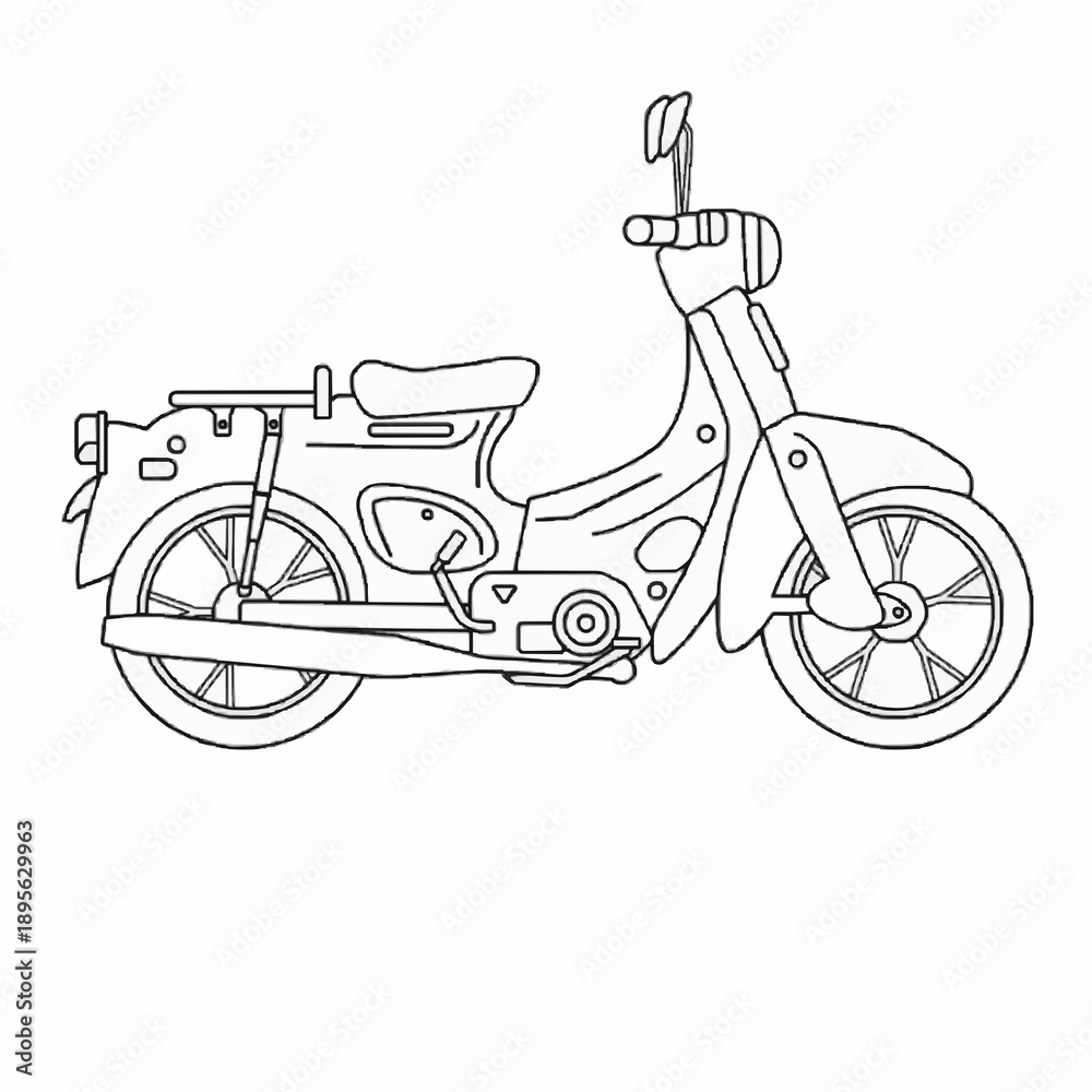 Fototapeta premium vintage motor scooter