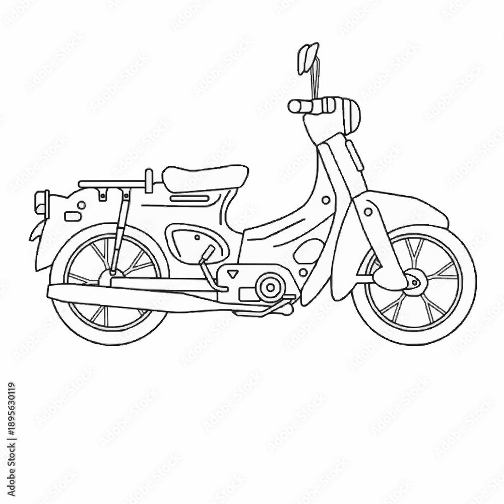 Fototapeta premium vintage motor scooter