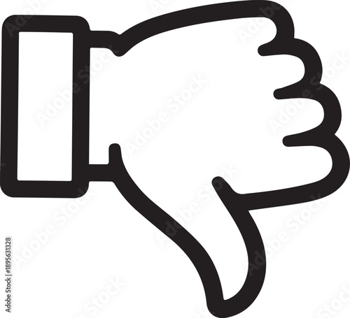 new dislike icon vector silhouette